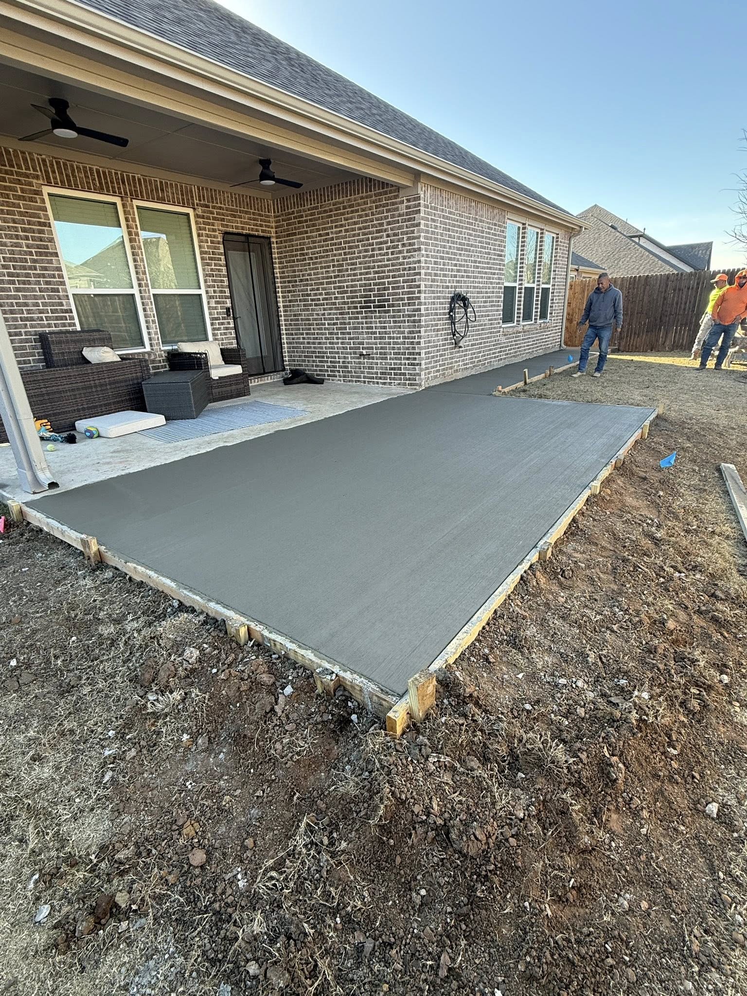 Completed concrete project by ACS Roofing & Construction