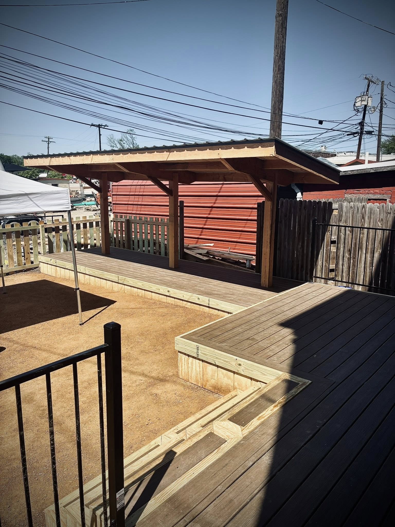 Completed deck by ACS Roofing & Construction