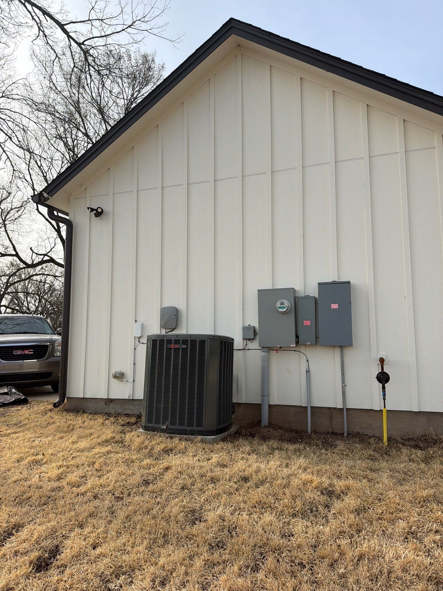Yard before fence installation