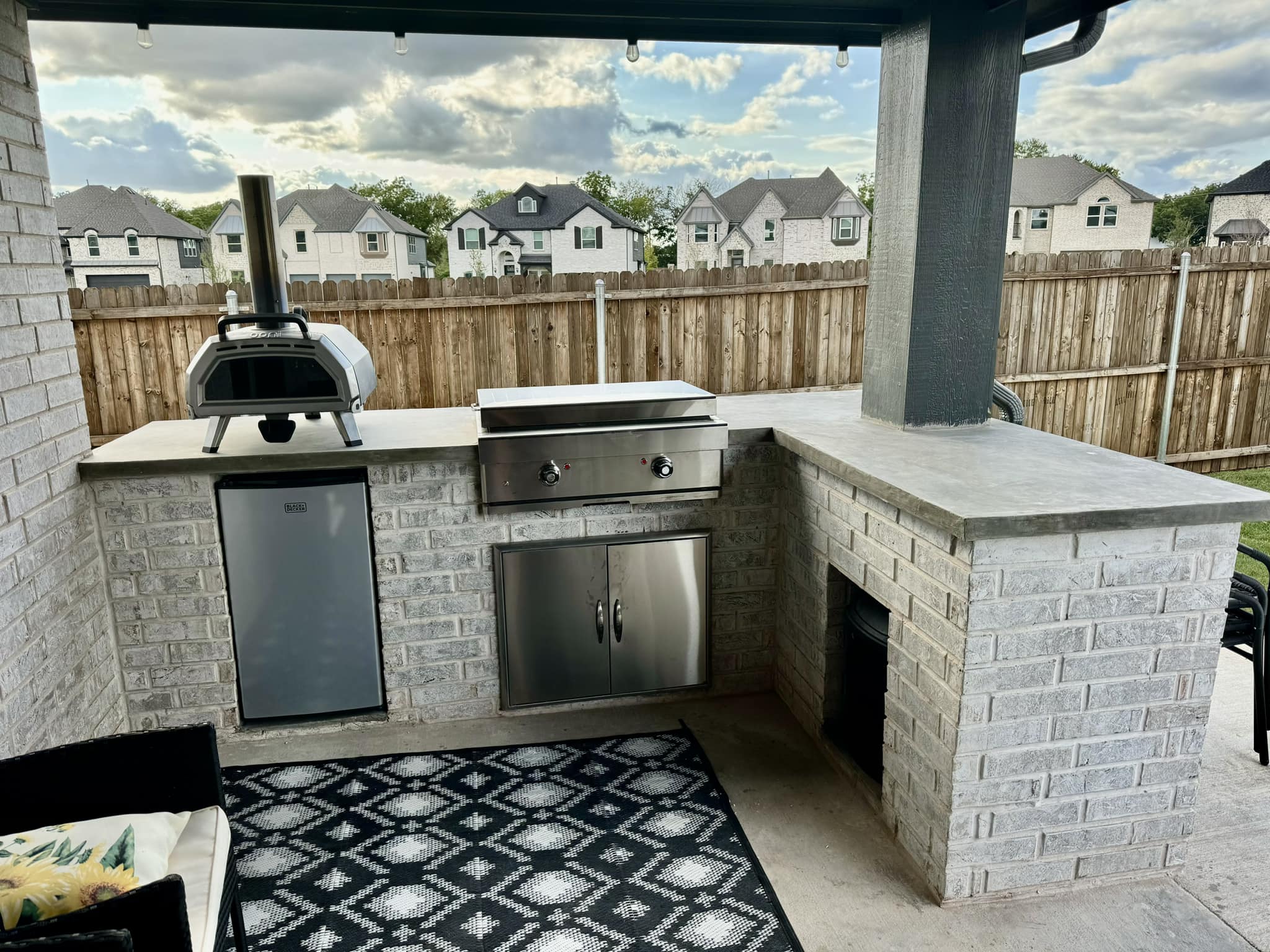 Completed outdoor kitchen