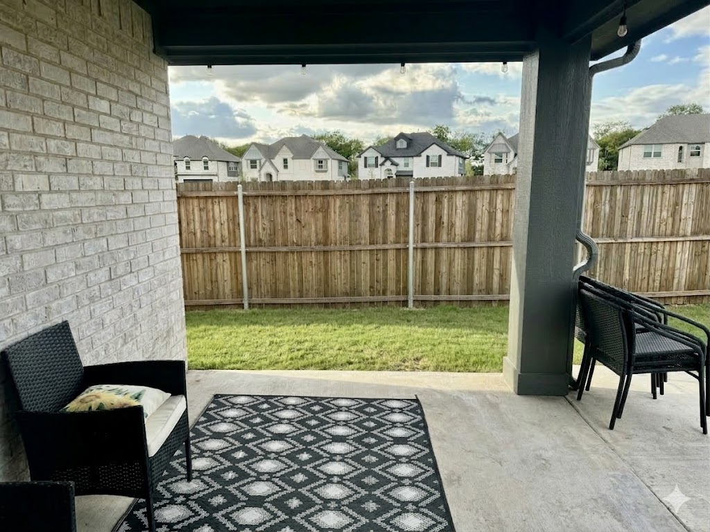 Backyard before outdoor kitchen