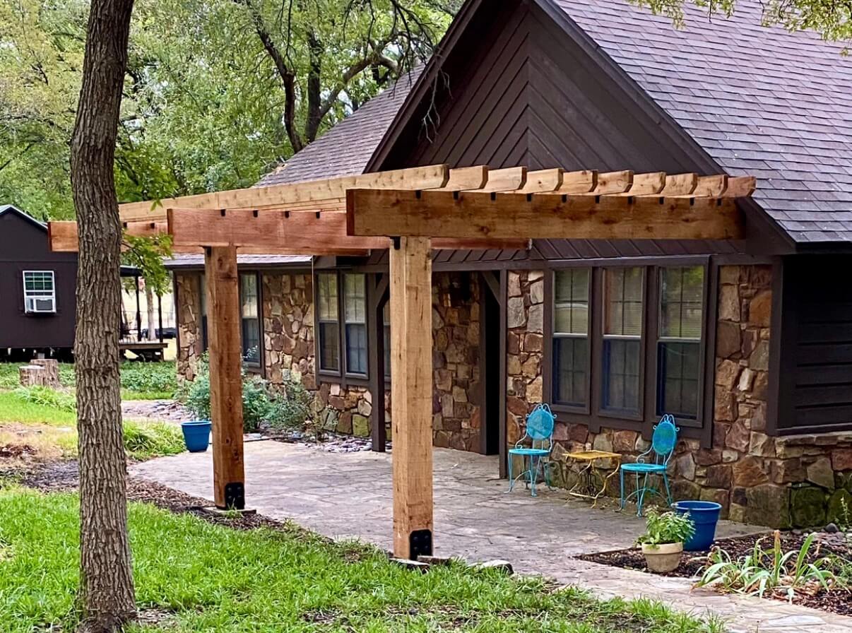 Completed pergola by ACS Roofing & Construction